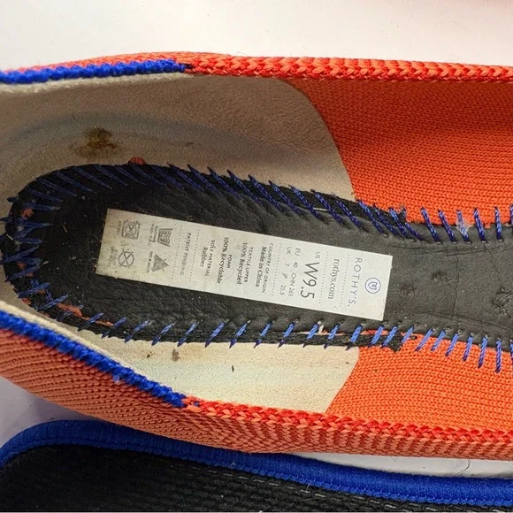 Rothy's Orange Flats with Striped Detail - Picture 7 of 12